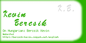 kevin bercsik business card